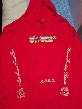 Anti Social Social Club x FR2 Magnetism Hoodies in red